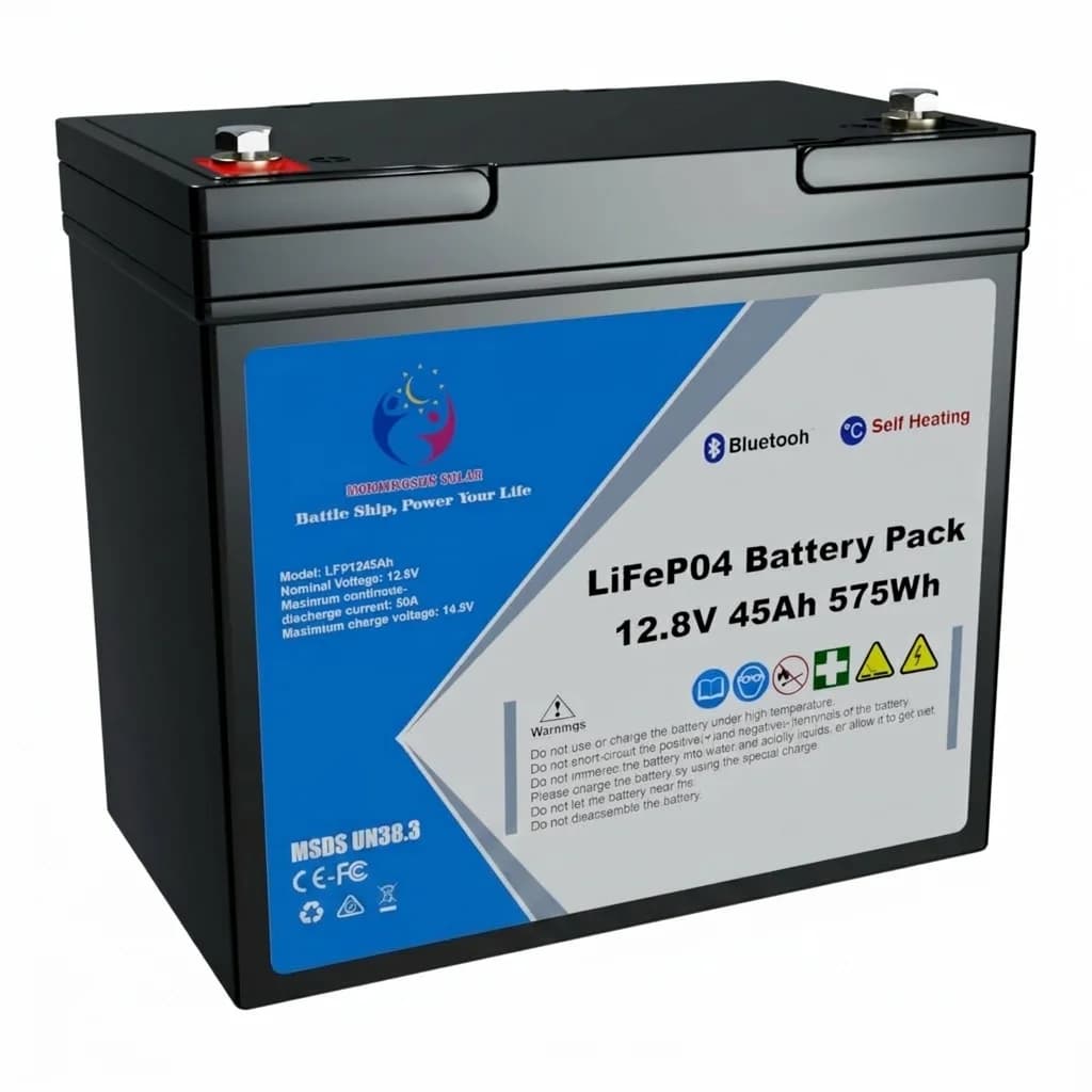 Batería de litio 45ah 12.8V Lifepo4 Morningsun Solar